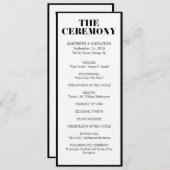 Herr und Frau Modern Bold Wedding Program Programm (Vorne/Hinten)