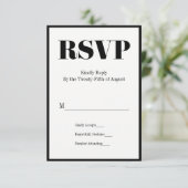 Herr und Frau Modern Bold Wedding RSVP Card Karte (Stehend Vorderseite)