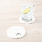 Herr und Frau| Modernes Drehbuch Personalisiert Getränkeuntersetzer (Seite)