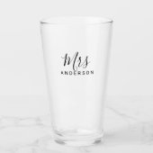 Herr und Frau | Modernes Drehbuch Personalisiert Glas (Vorderseite)