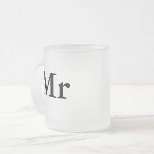 Herr und Frau | Modernes, elegantes Paar Mattglastasse (Vorderseite Links)