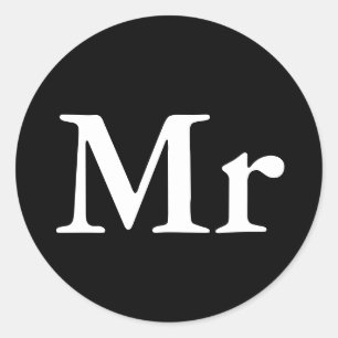 Herr und Frau   Modernes, elegantes Paar Runder Aufkleber