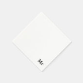 Herr und Frau | Modernes, elegantes Paar Serviette (Ecke)