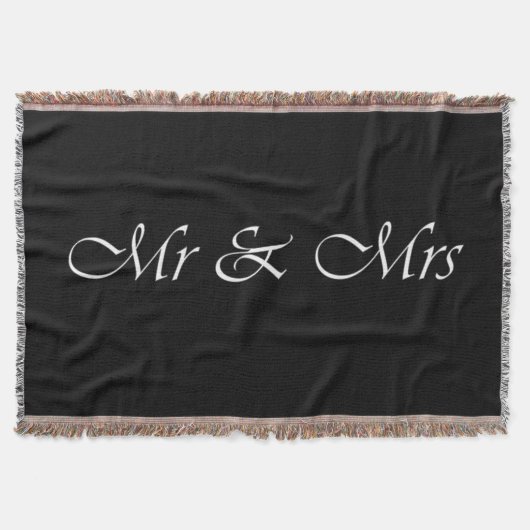 Herr und Frau Monogramm Decke (Vorderseite)
