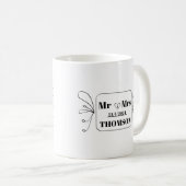 Herr und Frau Monogramm Kaffeetasse (VorderseiteRechts)