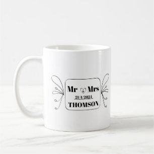 Herr und Frau Monogramm Kaffeetasse