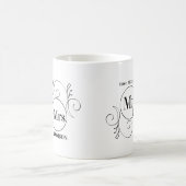 Herr und Frau Monogramm Kaffeetasse (Mittel)