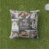 Herr und Frau Multi-Foto-Hochzeitsgeschenk Kissen (Golfball-Marker)