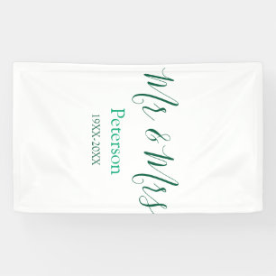 Herr und Frau Nachname Hochzeitsjahr Hochzeit Verl Banner