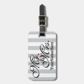 Herr und Frau Name Click, zum der Farbstreifen Gepäckanhänger (Vorderseite vertikal)