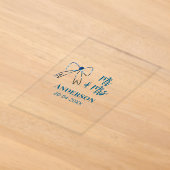 Herr und Frau Name Datum Hochzeitsgeschenk Schleif Acryleinladungen (Ablage )
