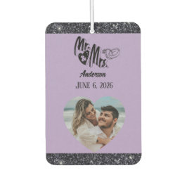 Herr und Frau Name Foto Gastgeschenk Hochzeit Lave Autolufterfrischer