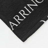 Herr und Frau Name Monogramm Schwarz Weiß Fleecedecke (Ecke)
