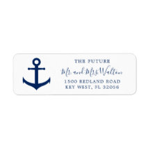 Herr und Frau Nautical Anchor Hochzeit Rücksendead