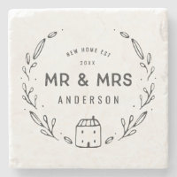 Herr und Frau neue Zuhause oder neu gezeichnet