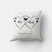 Herr und Frau Newly Weds Wedding Kissen (Rückseite)