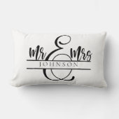 Herr und Frau Newlywed Couple Gifts Lendenkissen (Vorderseite)