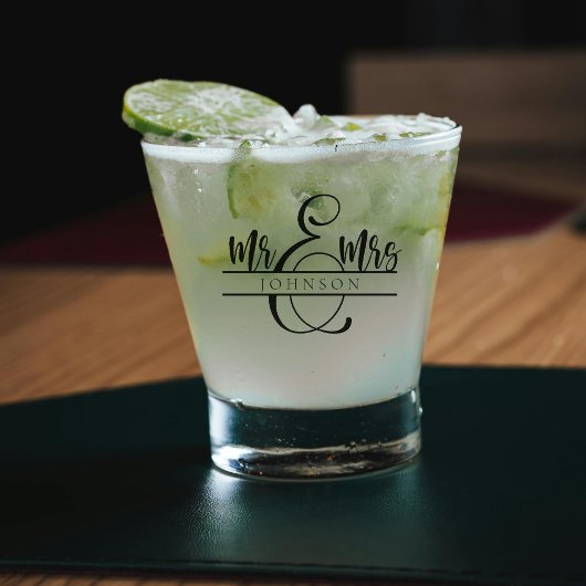 Herr und Frau Newlywed Couple Gifts Schnapsglas