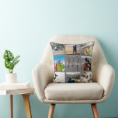 Herr und Frau Newlywed Custom 8 Foto Grid Throw Pi Kissen (Stuhl )