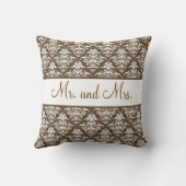 Herr und Frau Newlywed Pillow - Brown Kissen (Rückseite)