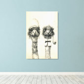 Herr und Frau Ostrich Leinwanddruck (Insitu (Holzboden))