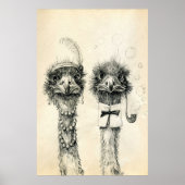 Herr und Frau Ostrich Poster (Vorne)