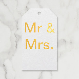 Herr und Frau Paare nennen Monogramm Text einfache Geschenkanhänger