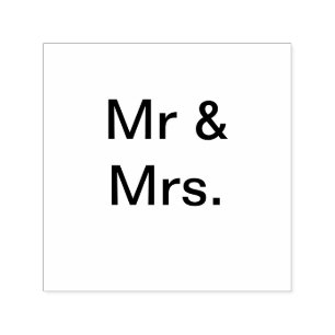Herr und Frau Paare nennen Monogramm Text einfache Permastempel