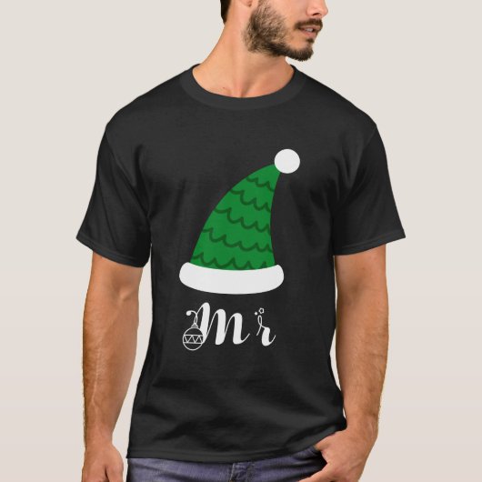 Herr und Frau Paare Weihnachten T-Shirt (Vorderseite)