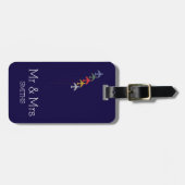 Herr und Frau personalisiert Gepäckanhänger (Vorderseite horizontal)