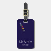 Herr und Frau personalisiert Gepäckanhänger (Vorderseite vertikal)