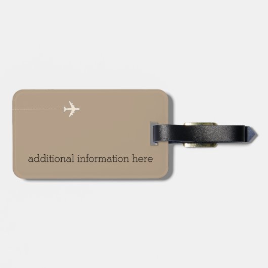 Herr und Frau personalisiert Gepäckanhänger (Rückseite horizontal)