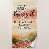 Herr und Frau Personalisiert Wedding Gift, Verlobu Strandtuch (Vorderseite)