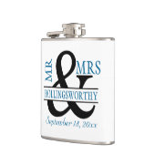 Herr und Frau - personalisierte Hochzeit Flachmann (Links)