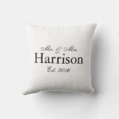 Herr und Frau Personalized Wedding Pillow Kissen (Rückseite)