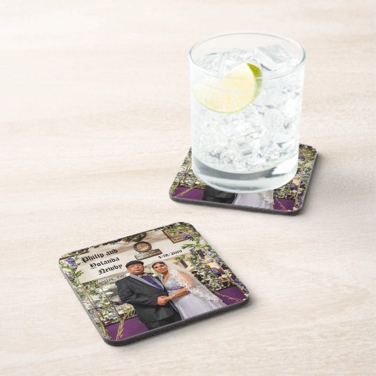 Herr und Frau Philip R Newby Beverage Coaster Getränkeuntersetzer (Rechte Seite)