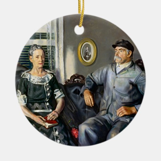 Herr und Frau Phillip Wase von George Wesley Bello Keramik Ornament (Vorne)
