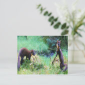 Herr und Frau Pine Marten Date Night Postkarte (Stehend Vorderseite)