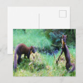 Herr und Frau Pine Marten Date Night Postkarte (Vorne/Hinten)