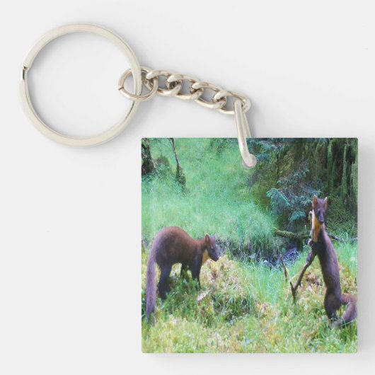 Herr und Frau Pine Marten Date Night Schlüsselanhänger (Vorderseite)