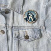 Herr und Frau Pinguin Paar Schnee Winter Gletscher Button (Beispiel)