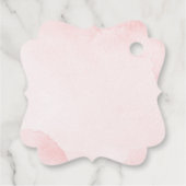 Herr und Frau Pink Floral Vielen Dank Geschenkanhänger (Rückseite)