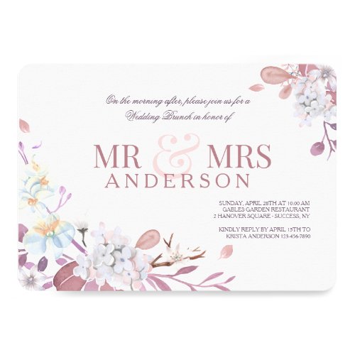 Herr Und Frau Pink Post Wedding Brunch Einladung Meine Einladungskarten De