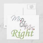 Herr und Frau Right Postkarte (Vorne/Hinten)