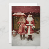Herr und Frau Santa Claus Einladung (Vorne/Hinten)