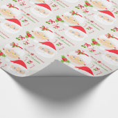 Herr und Frau Santa Claus Familie Geschenkpapier (Ecke)
