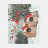 Herr und Frau Santa Claus Fleecedecke (Vorderseite)