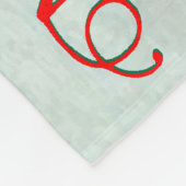 Herr und Frau Santa Claus Fleecedecke (Ecke)