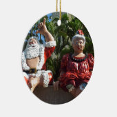 Herr und Frau Santa Claus Keramik Ornament (Rechts)
