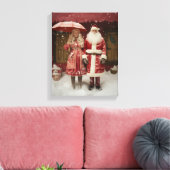 Herr und Frau Santa Claus Leinwanddruck (Insitu (Wohnzimmer))